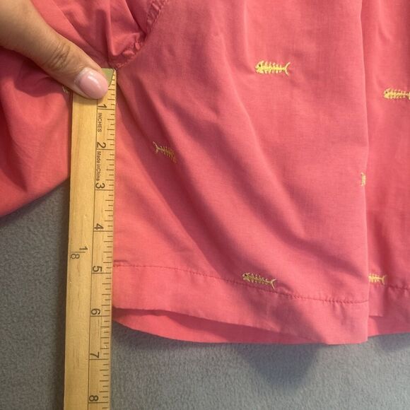 J. McLaughlin Swim Trunks Lined Mens XL Pink Fish Embroidered Summer Preppy - Picture 10 of 14